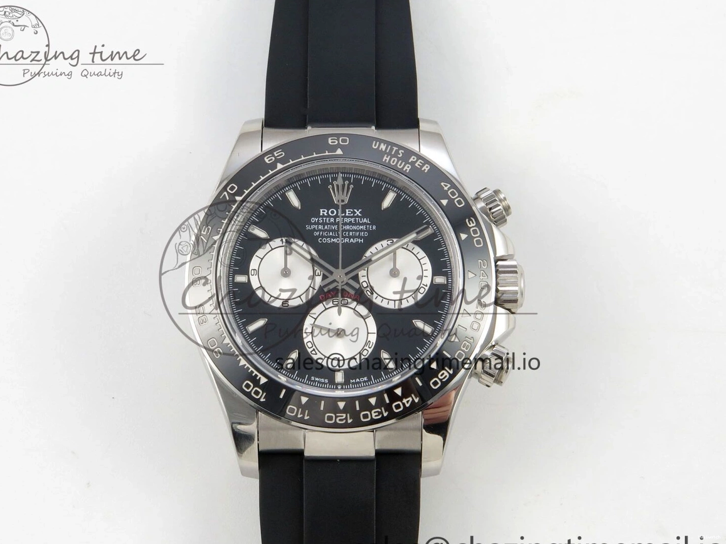 Oysterflex Bezel Clean on Ceramic DD4131 1:1 SS Dial 126519 Black Black Rubber Edition Best Stick Strap Daytona 0518